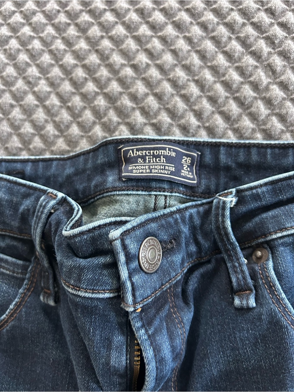 Abercrombie & Fitch Dark Blue Simone High Rise Skinny Jeans